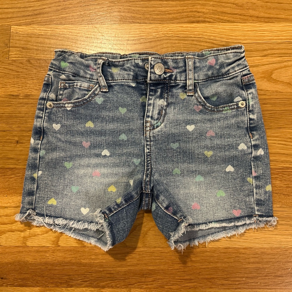Heart Print 💜💖 Denim Shorts Cat&Jack, GUC